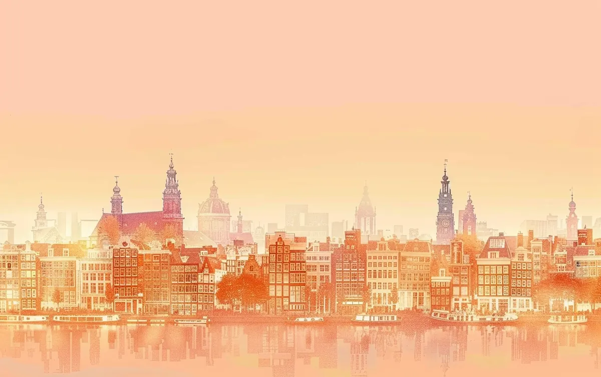 The Amsterdam skyline.